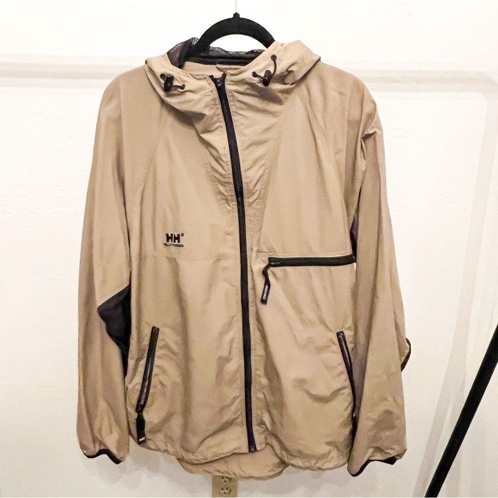 HELLY Hansen Hooded Packable Lightweight Windbreaker Jacket-Medium